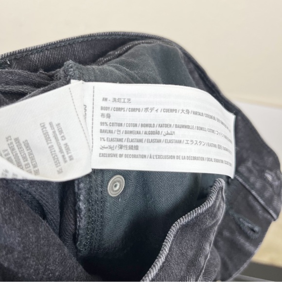 Abercrombie & Fitch The Dad High Rise Black Jeans Curve Love Size 2 - Picture 6 of 6